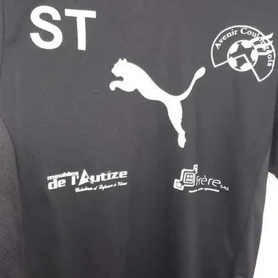 Maillot de Sport PUMA Noir & Blanc Édition "Avenir Coulongois" Taille L