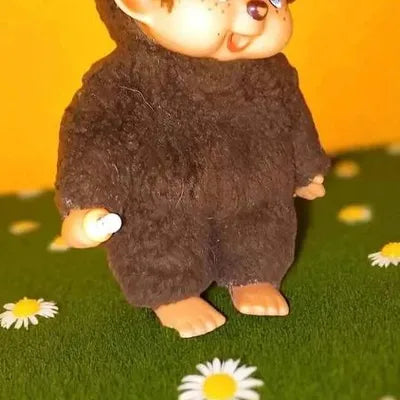 Vintage Kiki Monchhichi Plush 80s – Ajena France – 1st Generation – 18/20 cm