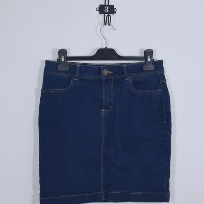 Jupe Droite en Jean Tissaia Basics Bleu Brut – Taille 38