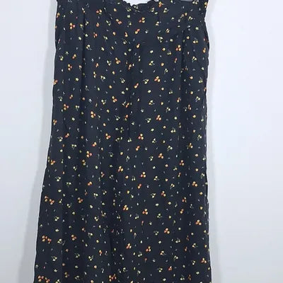 Flowy floral wide-leg trousers - Bohemian chic style - Size L (US 10/12)