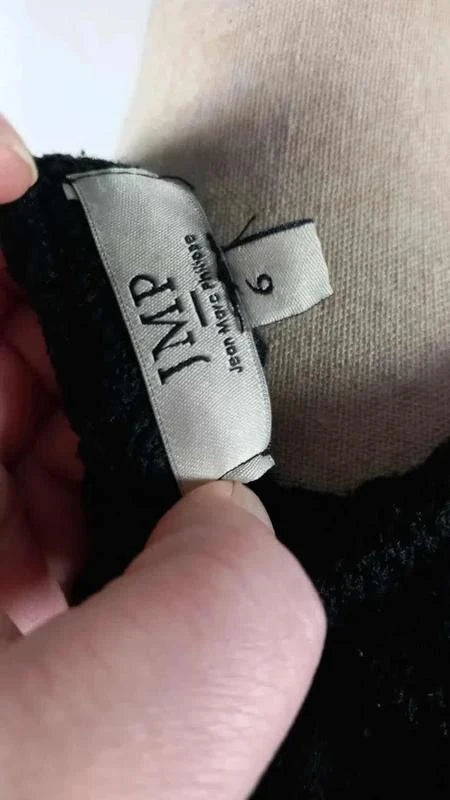 Pull Léger Jean Marc Philippe - Maille Relief Noire - Taille 52/54