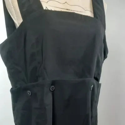 Tanais Black Pinafore Dress - Chic & Timeless - New - Size 44