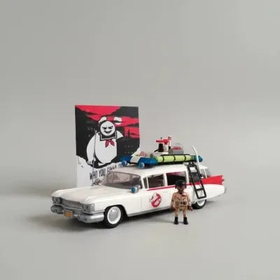 Ghostbusters - Ecto-1 Vehicle + Winston & Janine Figures - Vintage Collector Toy