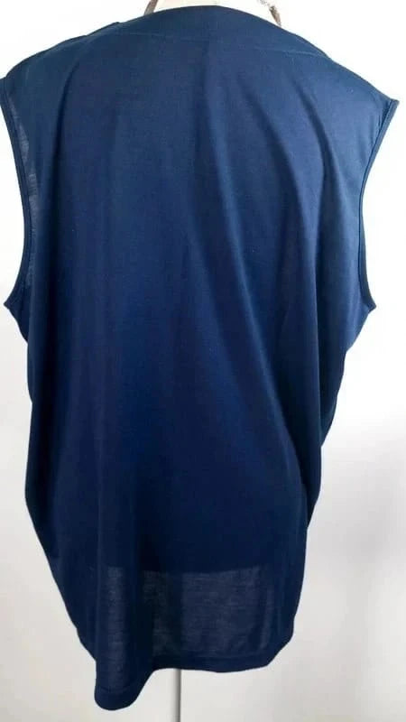Tunique bleu marine col en v strass 3XL 50/52